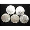 Image 1 : 5 ASSORTED 40% SILVER KENNEDY HALF DOLLARS