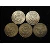 Image 2 : 5 ASSORTED 40% SILVER KENNEDY HALF DOLLARS