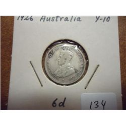 1926 AUSTRALIA SILVER 6 PENCE