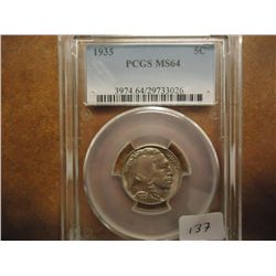 1935 BUFFALO NICKEL PCGS MS64