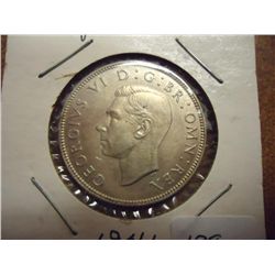 1941 GREAT BRITAIN SILVER FLORIN (2 SHILLINGS) AU