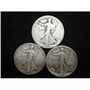 Image 1 : 1934-D,44-S & 45 WALKING LIBERTY HALF DOLLARS
