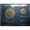 Image 1 : MERCURY DIME & WALKING LIBERTY HALF DOLLAR
