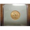 Image 2 : 1882 US GOLD $5 HALF EAGLE LIBERTY NTC MS61