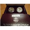 Image 2 : 1996-P OLYMPIC 2 COIN SILVER DOLLAR PF SET