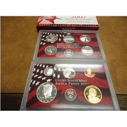 PARTIAL 2007 US SILVER PROOF SET (WITH BOX)