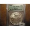 Image 1 : 2000 AMERICAN SILVER EAGLE ICG MS69 SPOTS ON OBV.