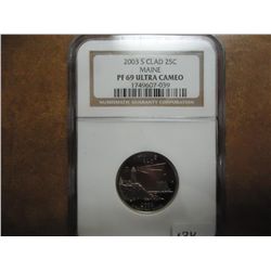 2003-S MAINE QUARTER NGC PF69 ULTRA CAMEO
