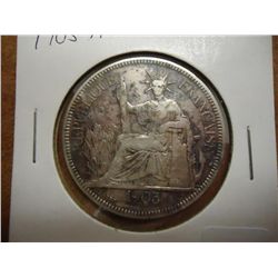 1905-A FRENCH INDO-CHINA SILVER PIASTRE