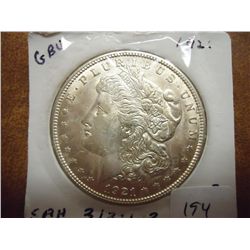 1921 MORGAN SILVER DOLLAR UNC