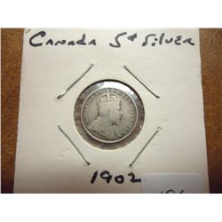 1902 CANADA SILVER 5 CENTS