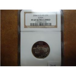 2004-S IOWA QUARTER NGC PF69 ULTRA CAMEO