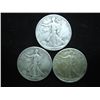 Image 1 : 1941,43-D & 44-D WALKING LIBERTY HALF DOLLARS