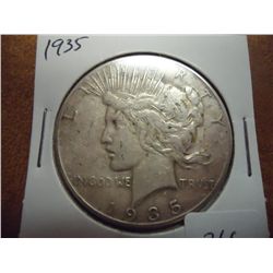 1935 PEACE SILVER DOLLAR