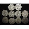 Image 1 : 10 ASSORTED 35% SILVER JEFFERSON WAR NICKELS