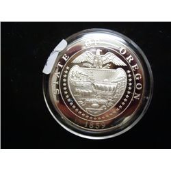 33.3 GRAM STERLING SILVER PROOF ROUND OREGON