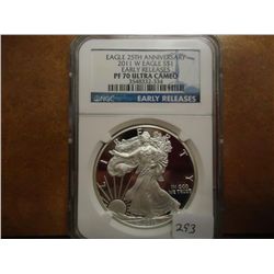 2011-W AMERICAN SILVER EAGLE NGC PF70 ULTRA CAMEO