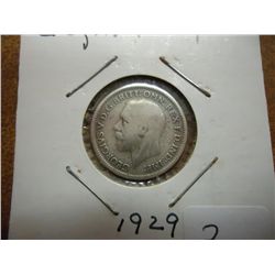 1929 GREAT BRITAIN SILVER 6 PENCE