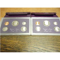 1985 & 1986 US PROOF SETS (WITH BOXES)