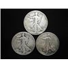 Image 1 : 1935-S,39 & 44-S WALKING LIBERTY HALF DOLLARS