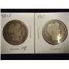 Image 1 : 1898-S & 1899 BARBER HALF DOLLARS