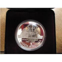 1987 CANADA DAVIS STRAIT SILVER DOLLAR PF