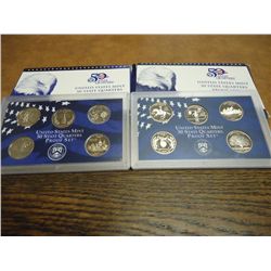1999 & 2000 US 50 STATE QUARTERS PROOF SETS