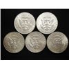 Image 2 : 5 ASSORTED 40% SILVER KENNEDY HALF DOLLARS