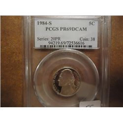 1984-S JEFFERSON NICKEL PCGS PR69 DCAM