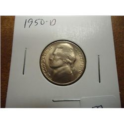 1950-D JEFFERSON NICKEL KEY DATE UNC