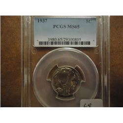 1937 BUFFALO NICKEL PCGS MS65