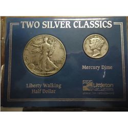 MERCURY DIME & WALKING LIBERTY HALF DOLLAR