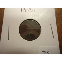 1908-S INDIAN HEAD CENT KEY DATE (FINE) VIRDIGRIS