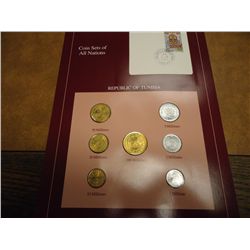 TUNISIA "COIN SETS OF ALL NATIONS" 7 UNC COINS