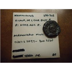 A.D. 286-305 ANCIENT COIN ATTRIBUTED AS SHOWN