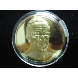 39.8 GRAM GOLD PLATED STERLING SILVER PF MEDAL