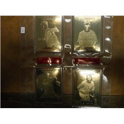 4-22KT GOLD FOIL BASEBALL CARDS 2004 WORLD