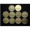 Image 2 : 10 ASSORTED 35% SILVER JEFFERSON WAR NICKELS