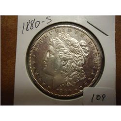 1880-S MORGAN SILVER DOLLAR UNC