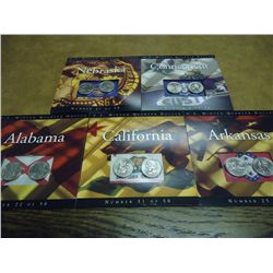 5 ASSORTED US MINT 50 STATE QUARTERS P & D UNC
