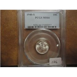 1940-S MERCURY DIME PCGS MS66