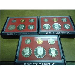 1980,81 & 82 US PROOF SETS WITH BOXES