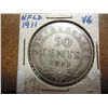 Image 1 : 1911 NEWFOUNDLAND SILVER 50 CENTS
