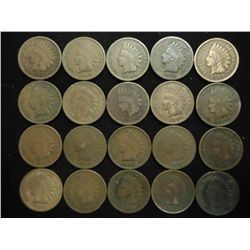 20 ASSORTED INDIAN HEAD CENTS