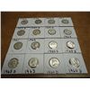 Image 1 : 16 ASSORTED WASHINGTON QUARTERS 1942-1964