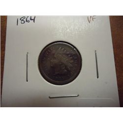 1864 INDIAN HEAD CENT VERY FINE 90 DEGREE ROTATION