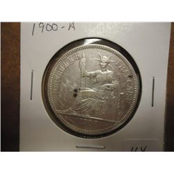 1900-A FRENCH INDO-CHINA SILVER PIASTRE