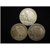 Image 2 : 1941,43 & 44 WALKING LIBERTY HALF DOLLARS