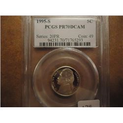 1995-S JEFFERSON NICKEL PCGS PR70 DCAM