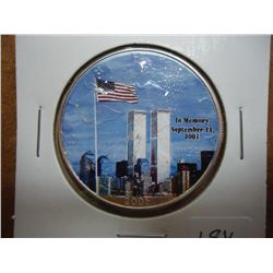 2001 AMERICAN SILVER EAGLE COLORIZED IN MEMORY OF